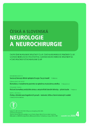 ČESKÁ A SLOVENSKÁ NEUROLOGIE A NEUROCHIRURGIE