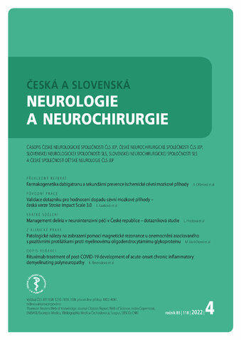 ČS Neurologie a neurochirurgie 