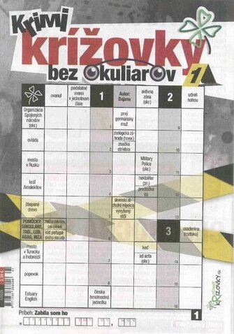 Krimi krížovky bez okuliarov