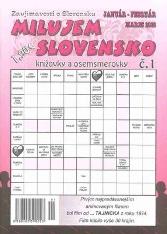 MILUJEM SLOVENSKO krížovky a osemsmerovky