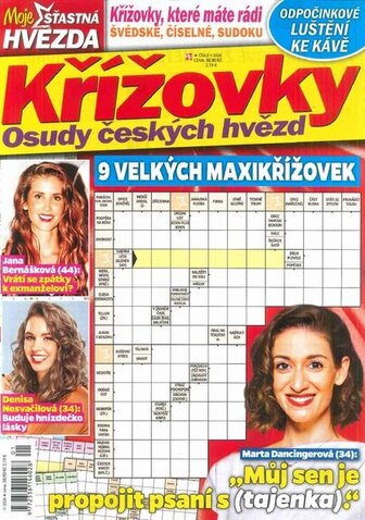 Moje ŠŤASTNÁ HVĚZDA Křížovky Osudy českých hvězd