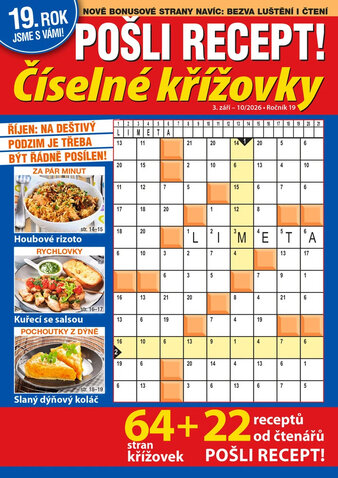 POŠLI RECEPT! Číselné křížovky