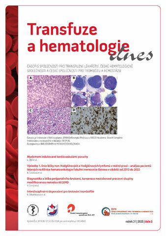 TRANSFUZE A HEMATOLOGIE DNES