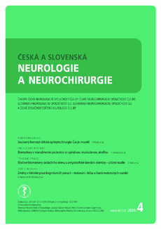 ČESKÁ A SLOVENSKÁ NEUROLOGIE A NEUROCHIRURGIE