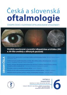 ČESKÁ A SLOVENSKÁ OFTALMOLOGIE